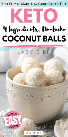 No Bake Keto Coconut Balls Recipe.