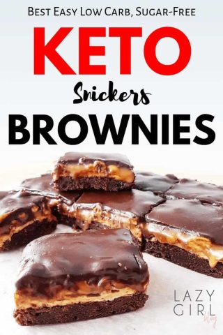 Best Low Carb Keto Snickers Brownies.