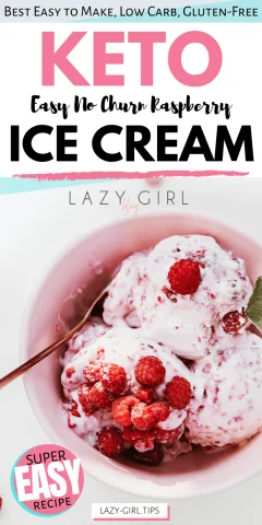 Keto Raspberry Ice Cream