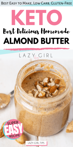 Keto homemade almond buter