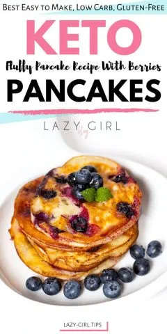 Fluffy Keto Pancakes With Berries