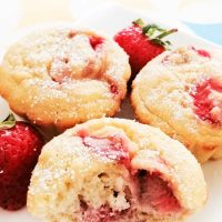 Best Keto Coconut Strawberry Muffins.