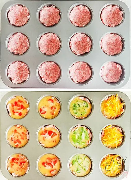 keto breakfast muffins preparation