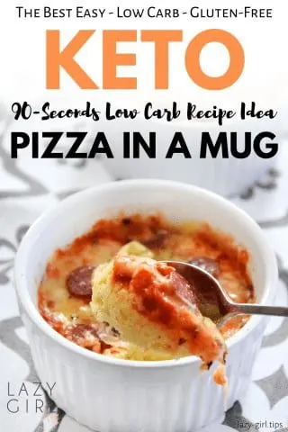 90-Seconds Keto Pizza In A Mug - Quick And Easy Low Carb Recipe Idea