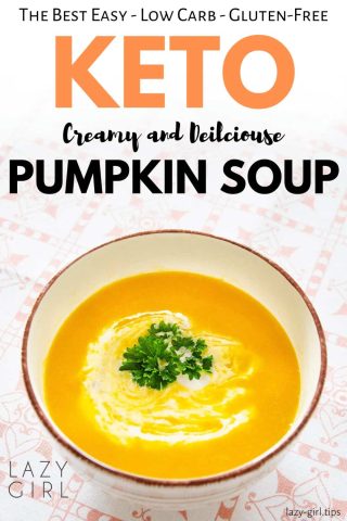 Easy Pumpkin Soup Recipe – Keto Low Carb Gluten-Free recipe.