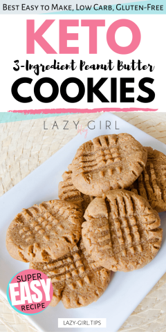 3-Ingredient Keto Peanut Butter Cookies - Super Easy Recipe