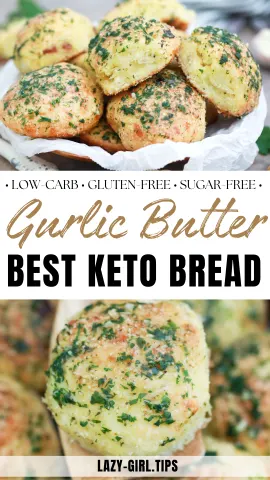 Garlic Butter Keto Bread - the best tasting keto bread