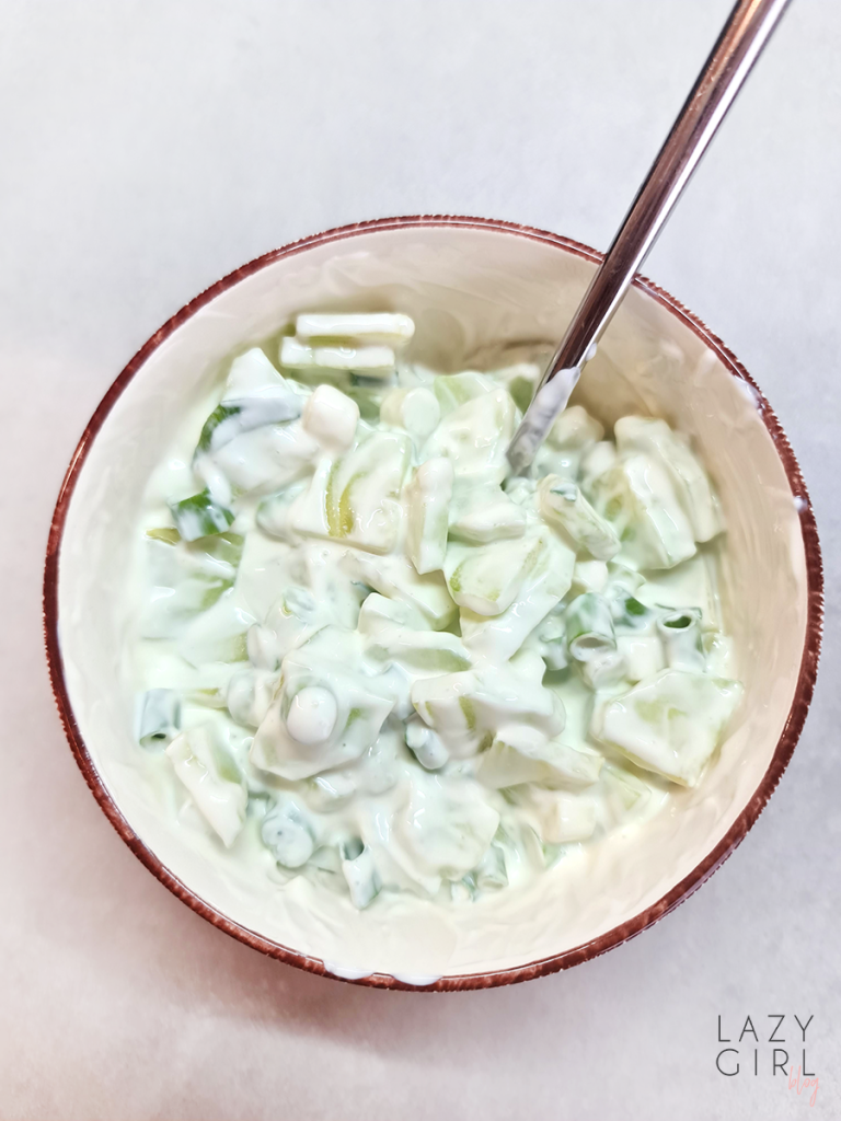 Easy 3 Ingredient Healhy Cucumber Summer Salad